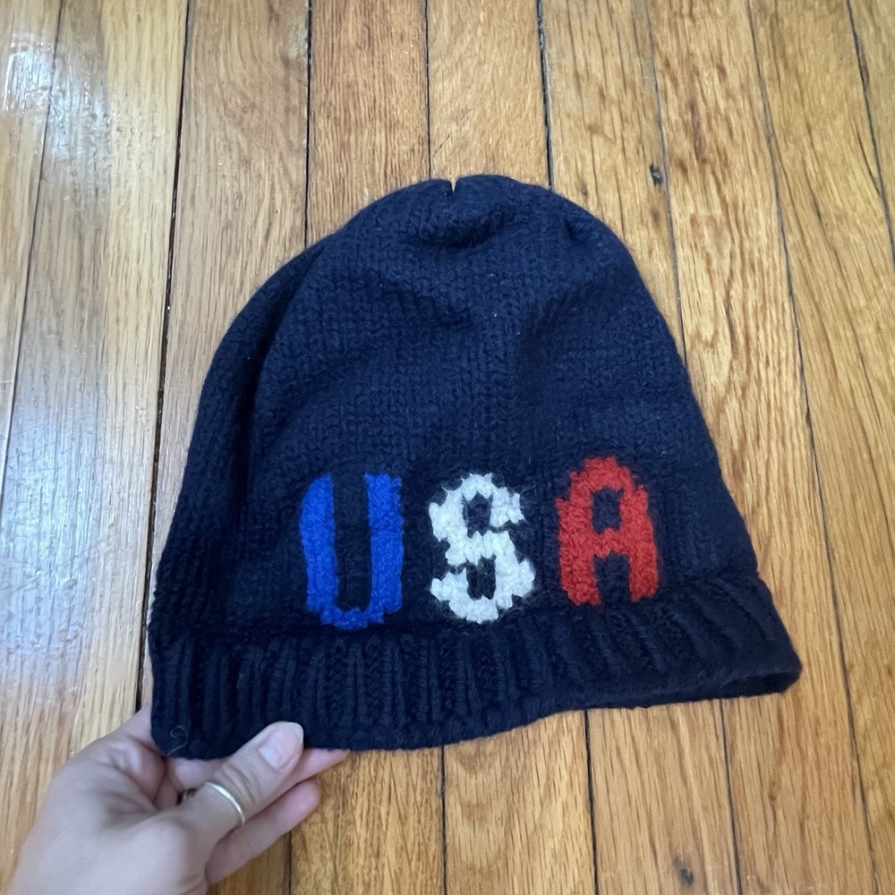 Polo Ralph Lauren 2014 Sochi Winter Olympics Team USA Wool Beanie Hat L/XL